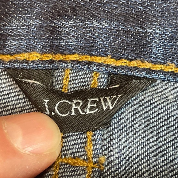 J Crew Toothpick Ankle Blue Whiskered Jeans Dark Wash Women's Size 28 - Picture 5 of 15